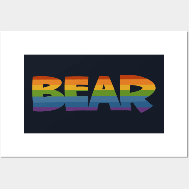 Rainbow Bear Wall Art by westinchurch